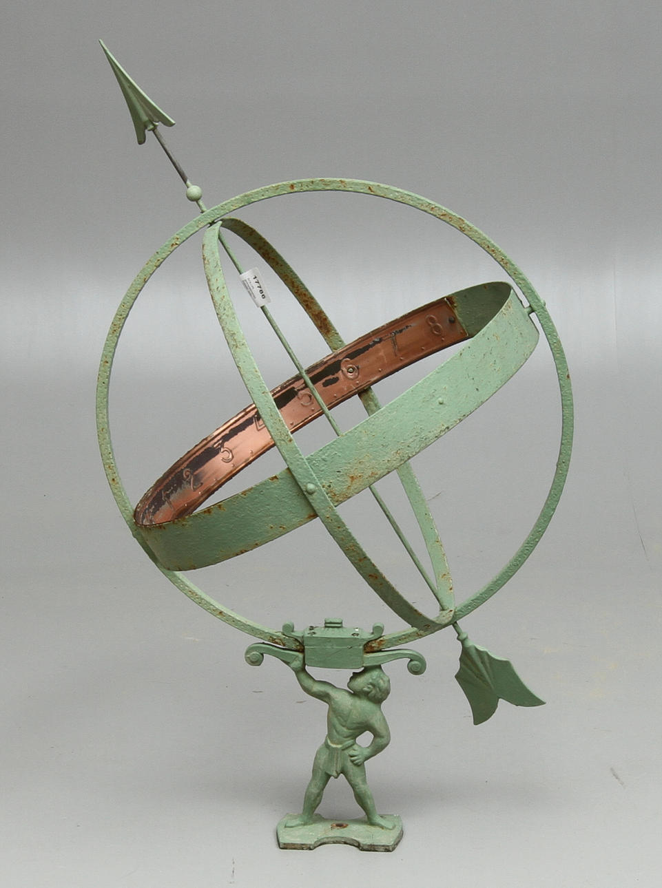 SOLUR, grönpatinerad koppar och smide, 1900-talets andra hälft.