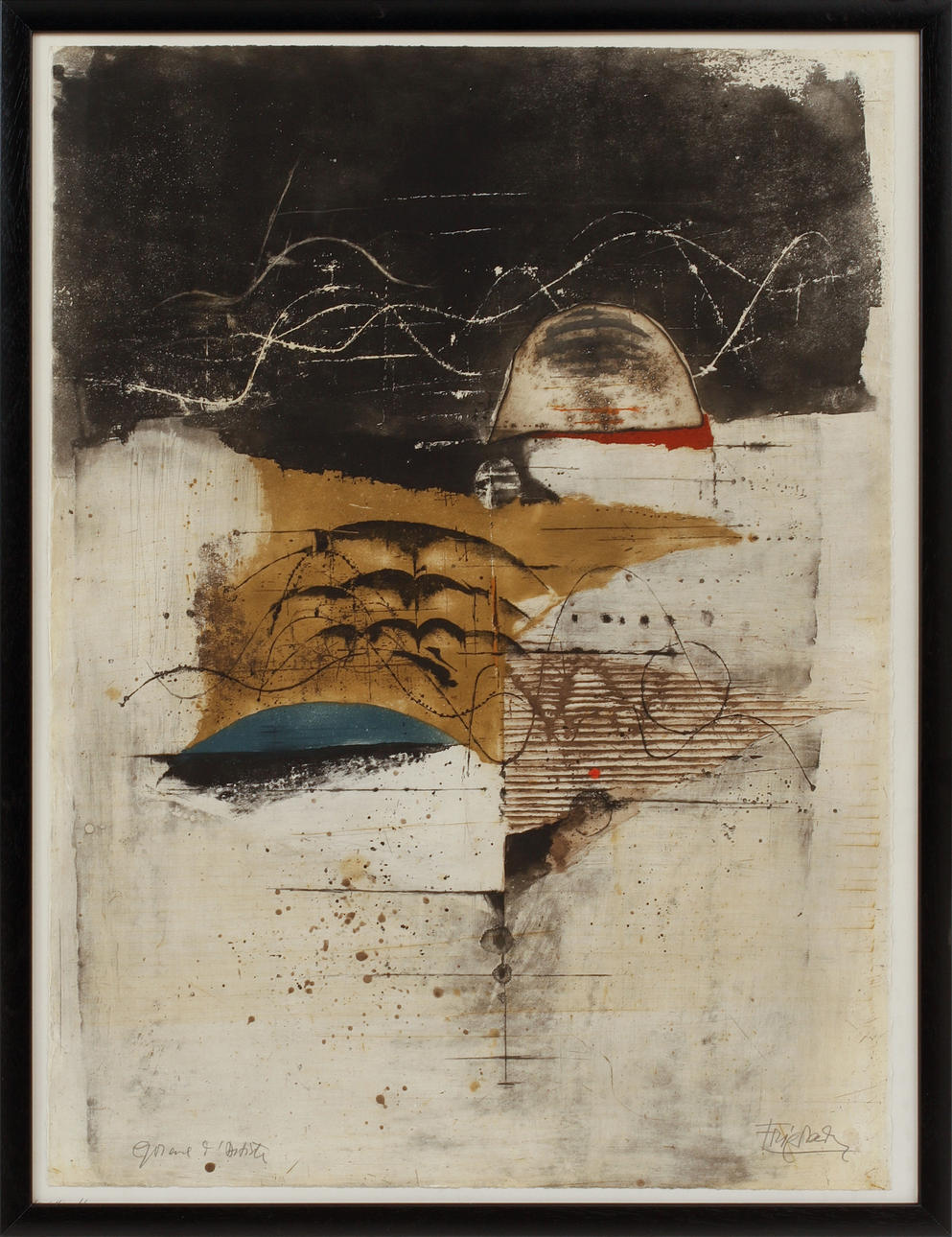 JOHNNY FRIEDLAENDER. Color lithograph, signed, EA edition.