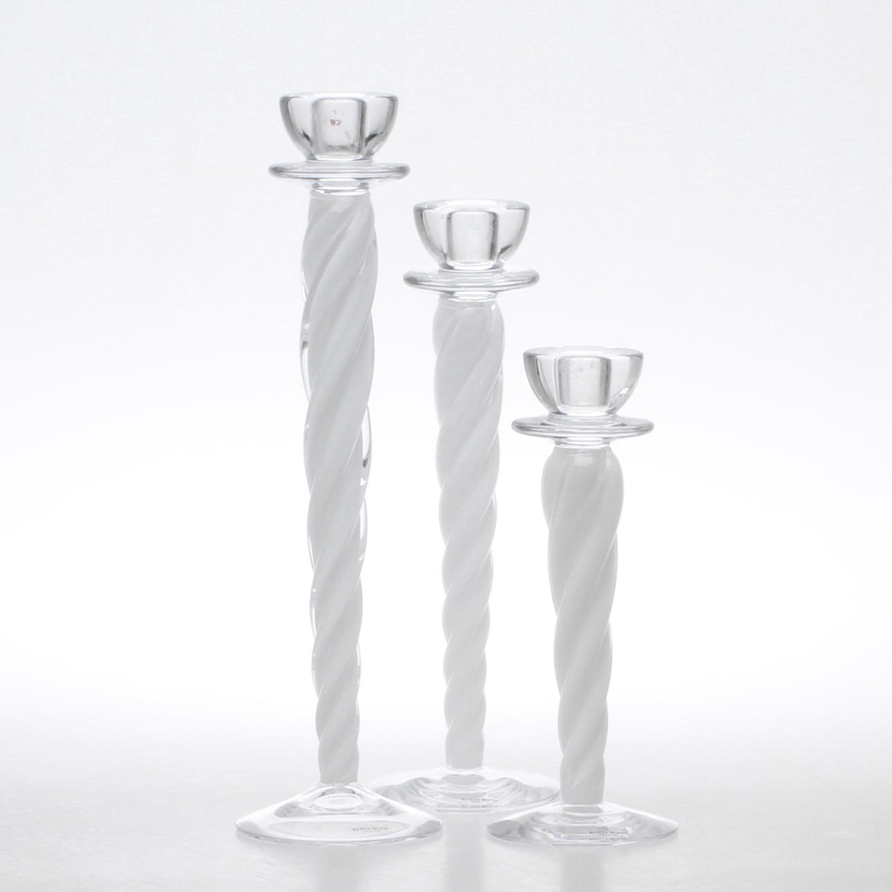 LJUSSTAKAR, 3 st, glas, glas, "Cypress", Ann Wåhlström, Kosta Boda, sign.