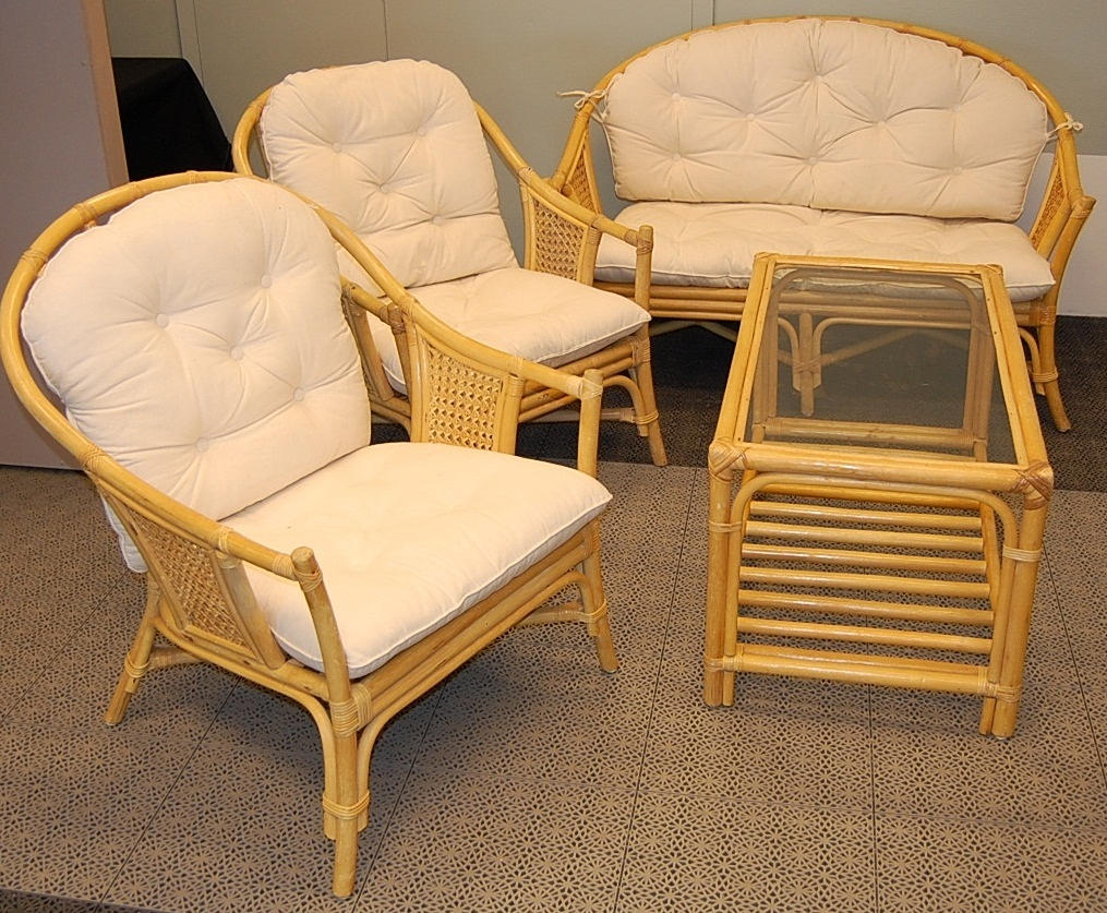 TRÄDGÅRDSMÖBLEMANG, 4 delar, bambu.