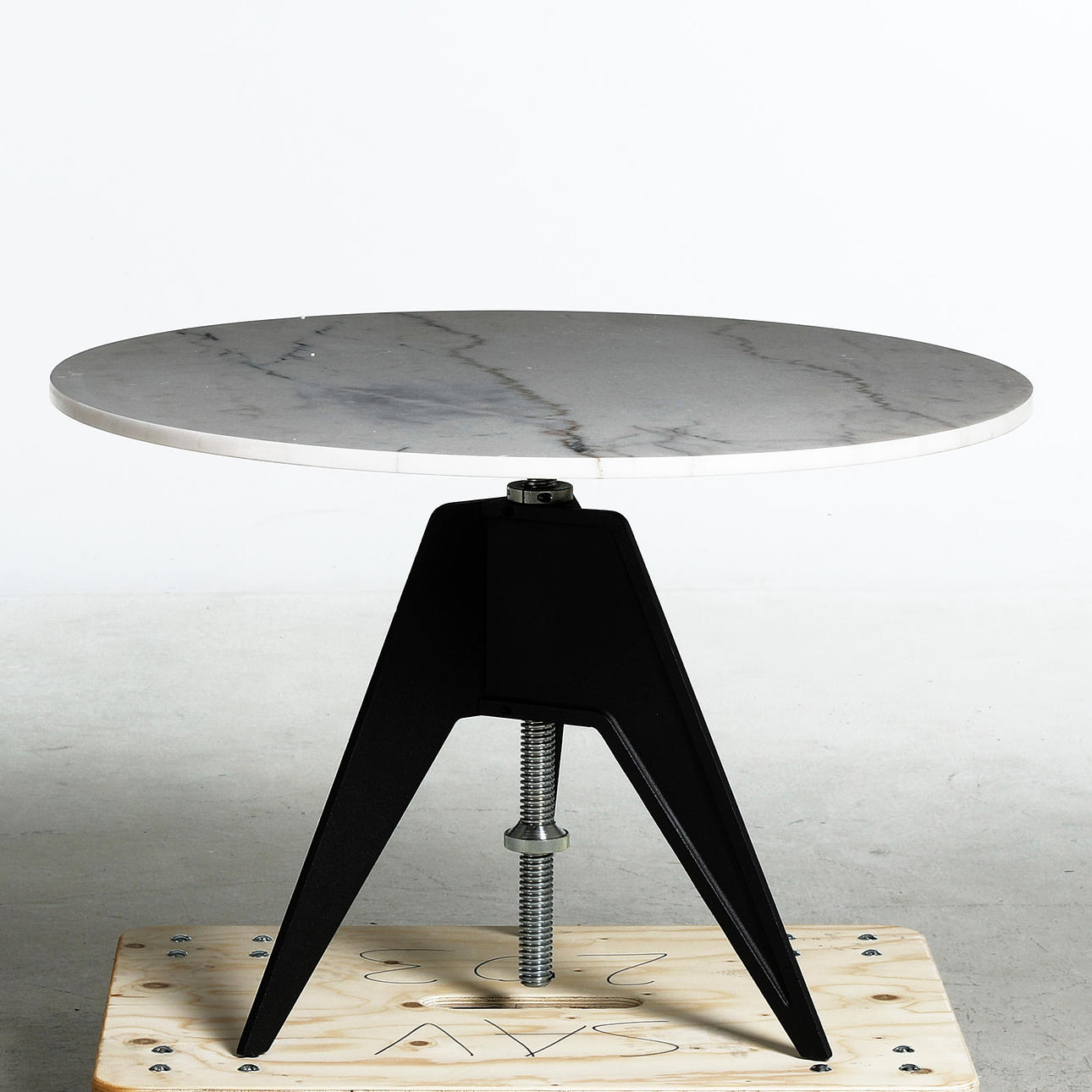 TOM DIXON. "Screw Café Table", cafe table, England, adjustable.