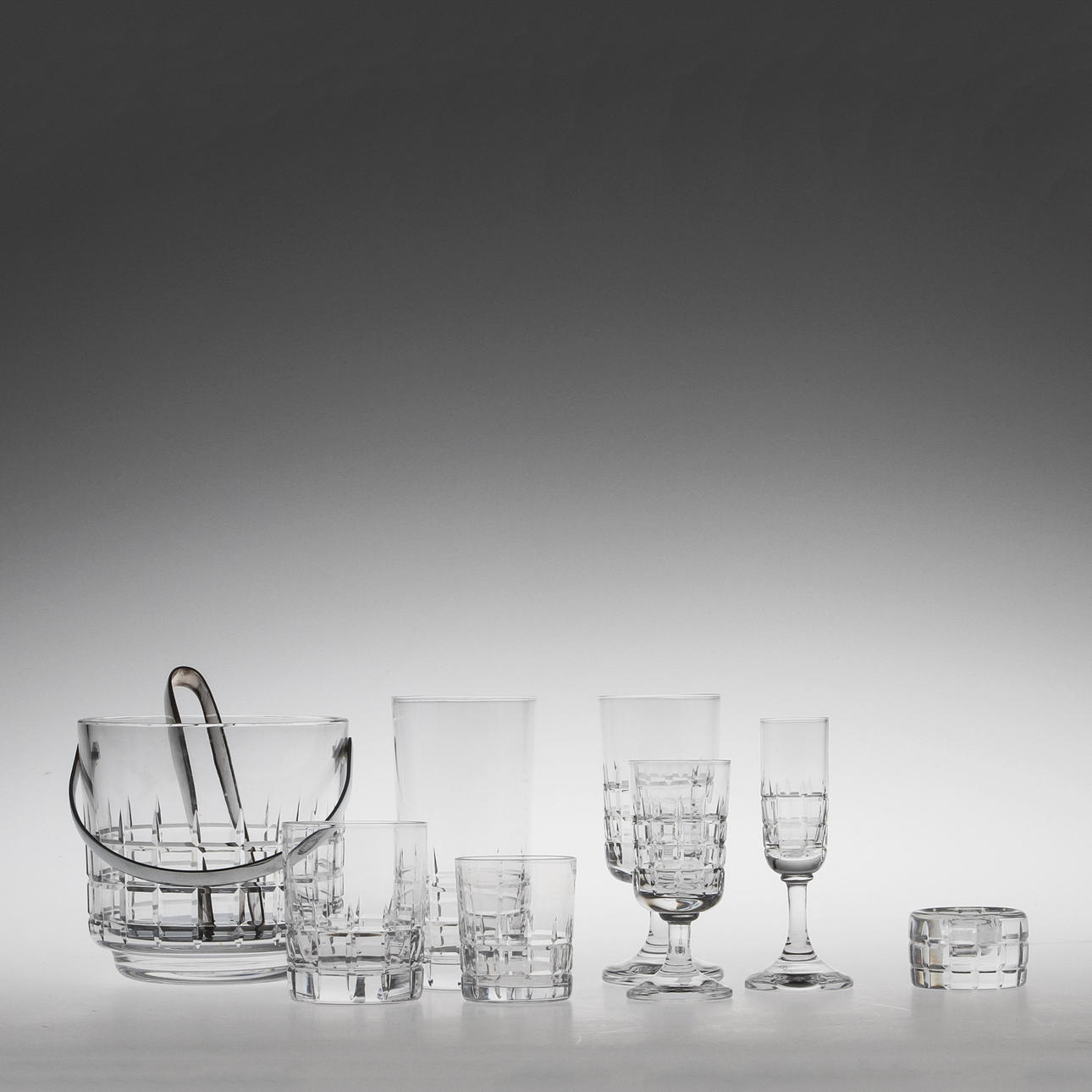 SERVISDELAR, 35 delar, glas, "City", Vicke Lindstrand, Kosta.
