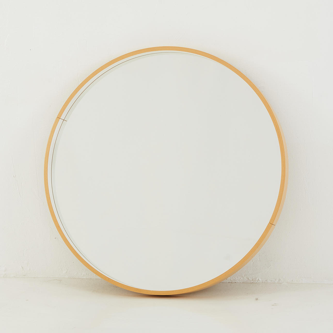 MIRROR, "Ånes", IKEA, frame in birch, interior white lacquered, label on back.