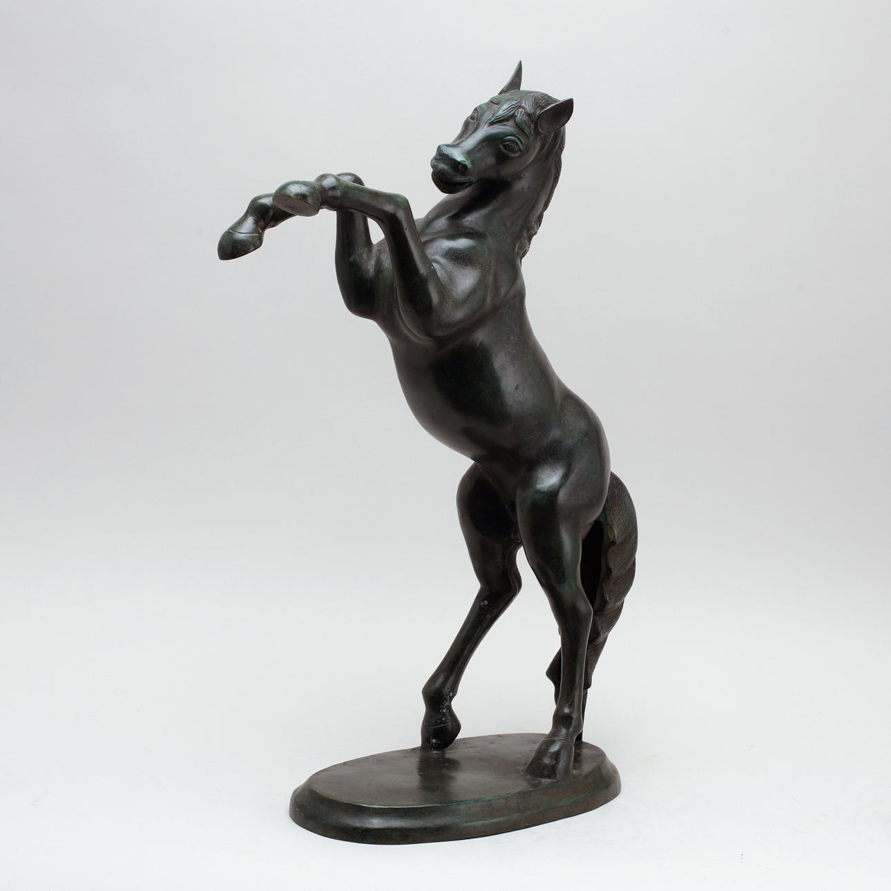 SKULPTUR, grönpatinerad brons.