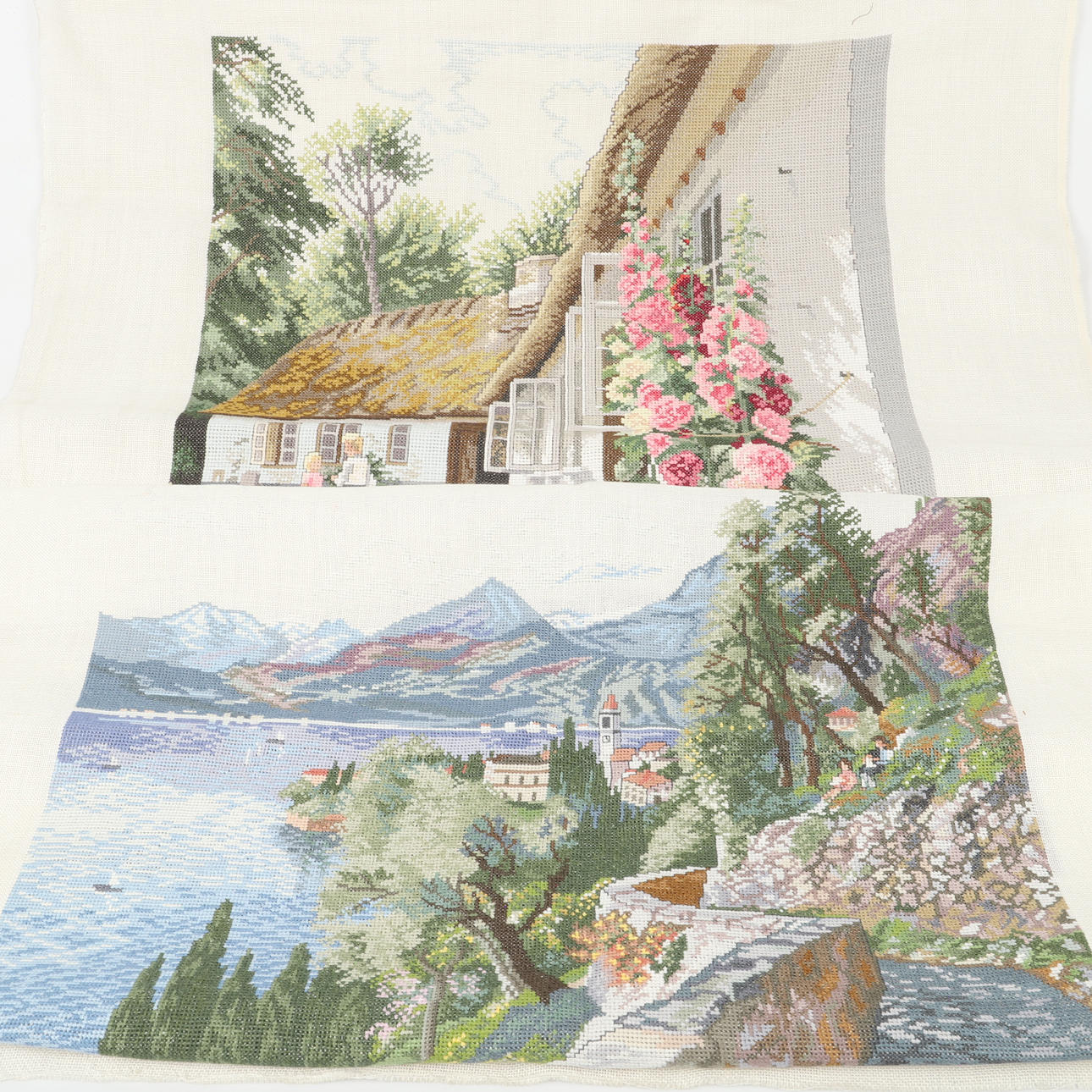 CLARA WAEVER. Broderier, 2 stycken, Eva Rosenstand.