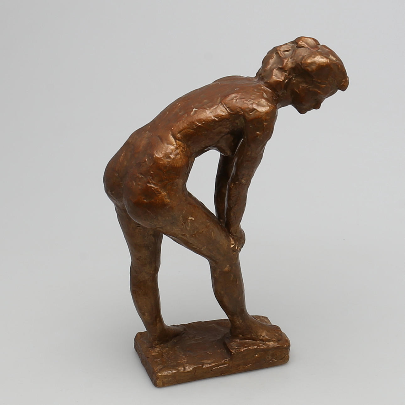 SIGGE BERGGREN. Modell. Skulptur i gips, bronserad. Signerad.