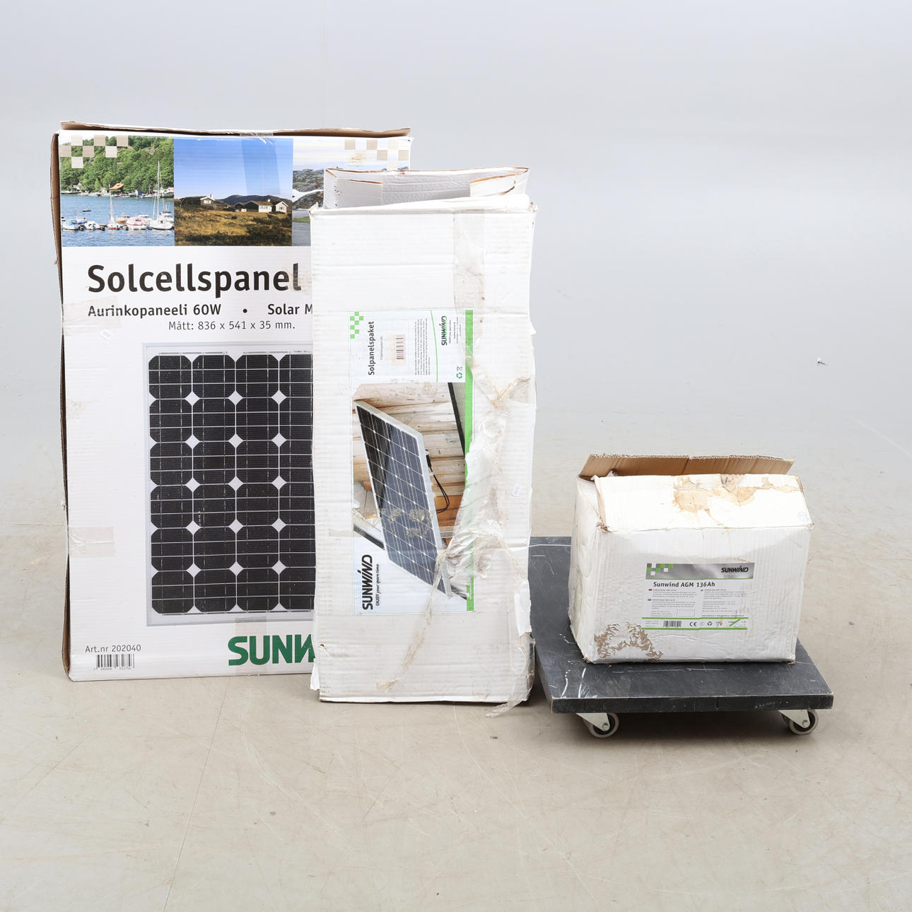 SOLPANELSPAKET ,Sunwind 60W.