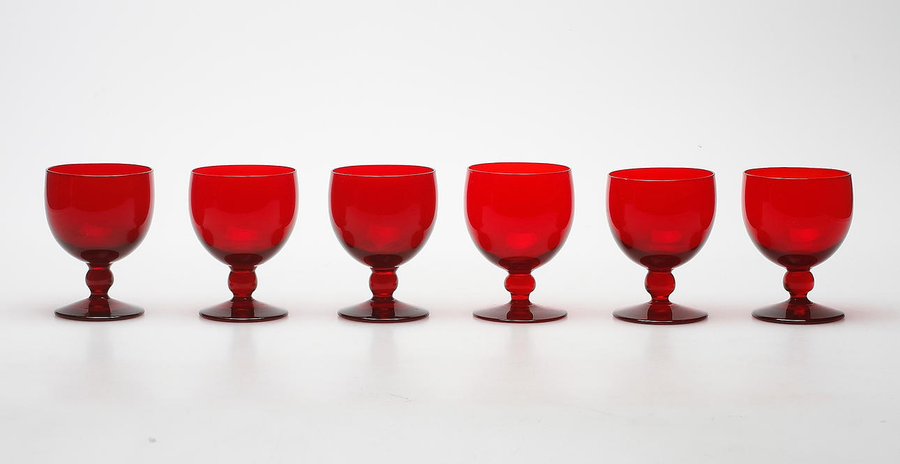 VINGLAS, 6 st, "Björn", Björn Trädgårdh, Reijmyre.