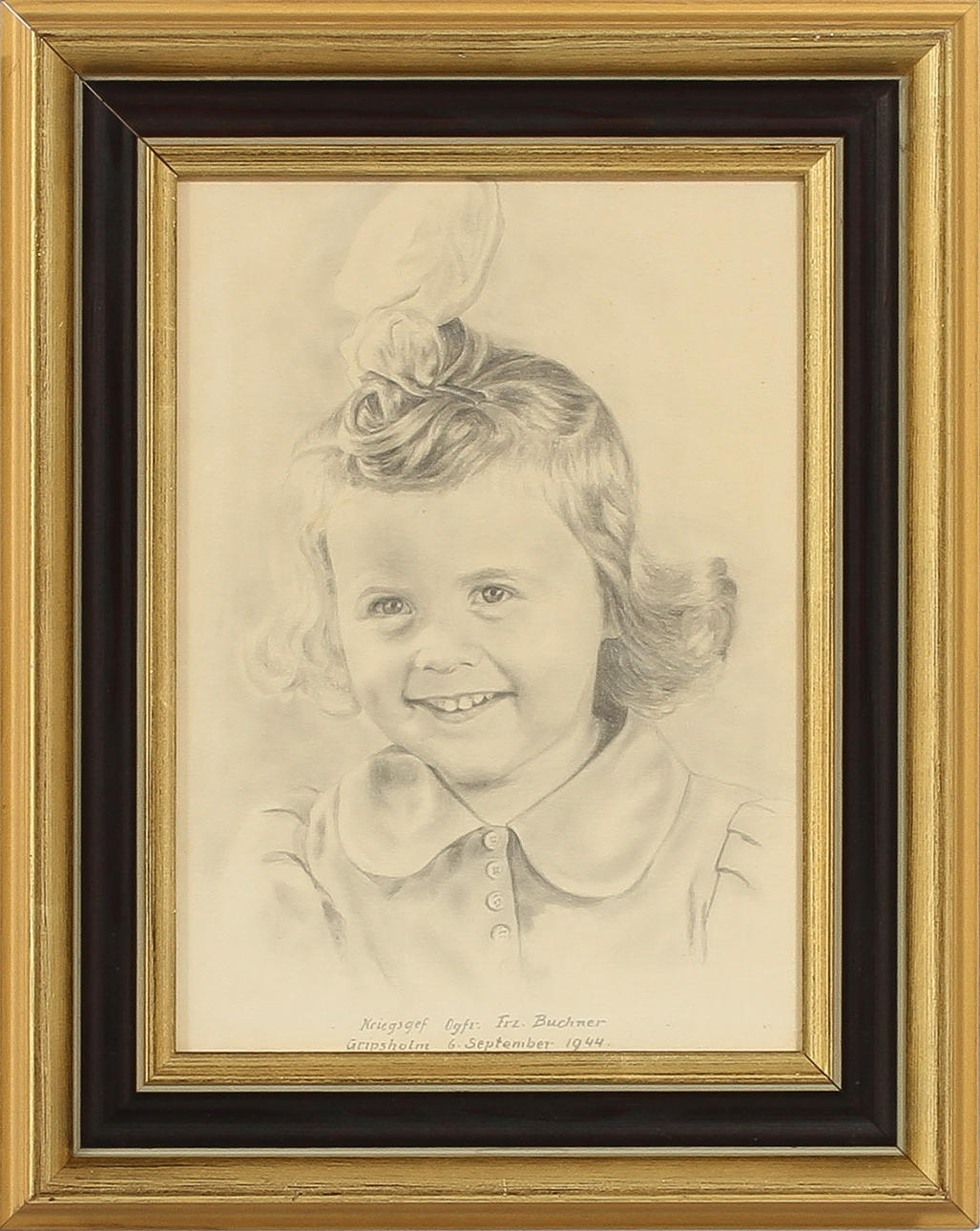 OIDENTIFIERAD KONSTNÄR, blyertsteckning, sign Frz. Buchner.