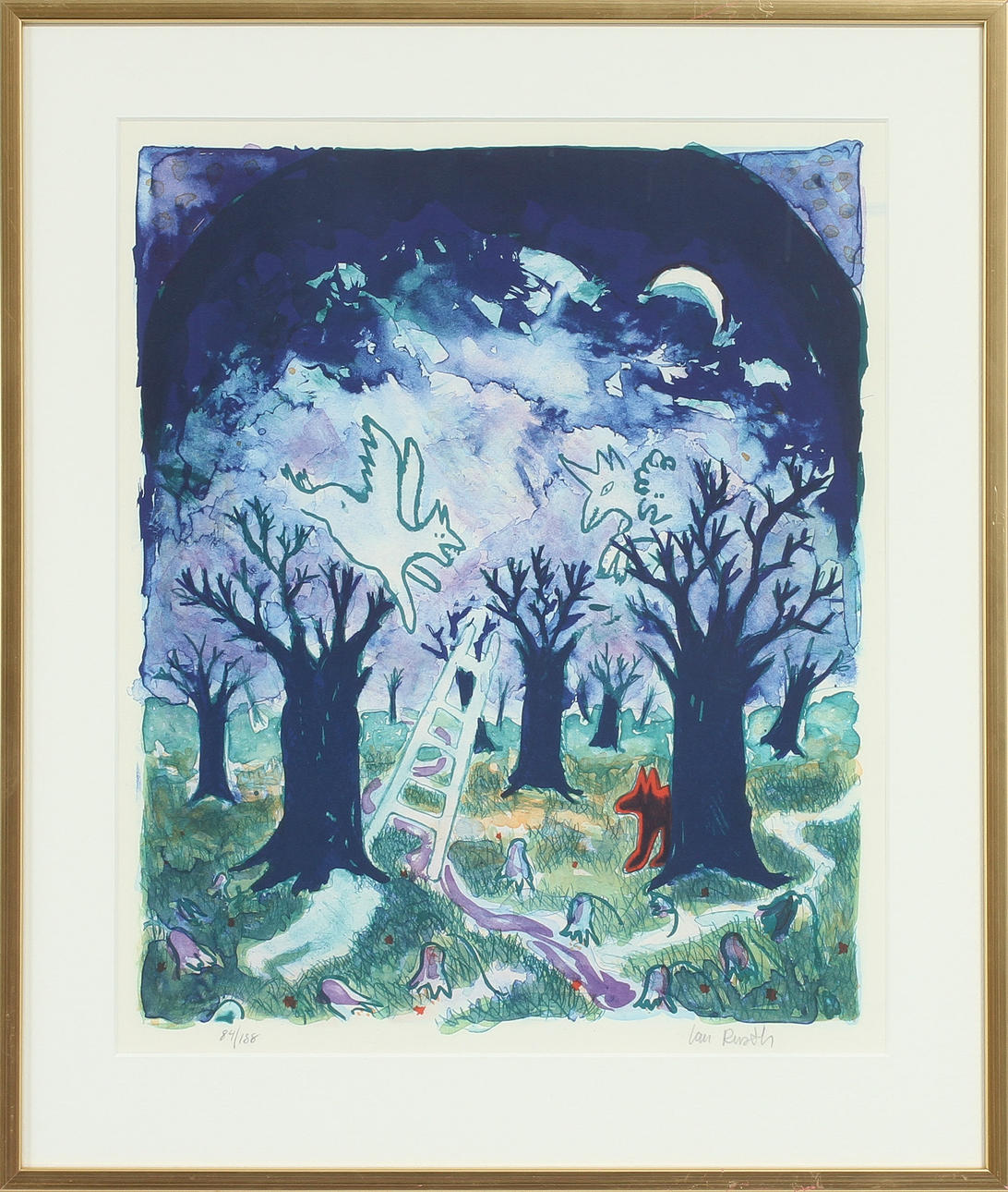 IAN RUSTH, litografi, sign o numr 84/188.