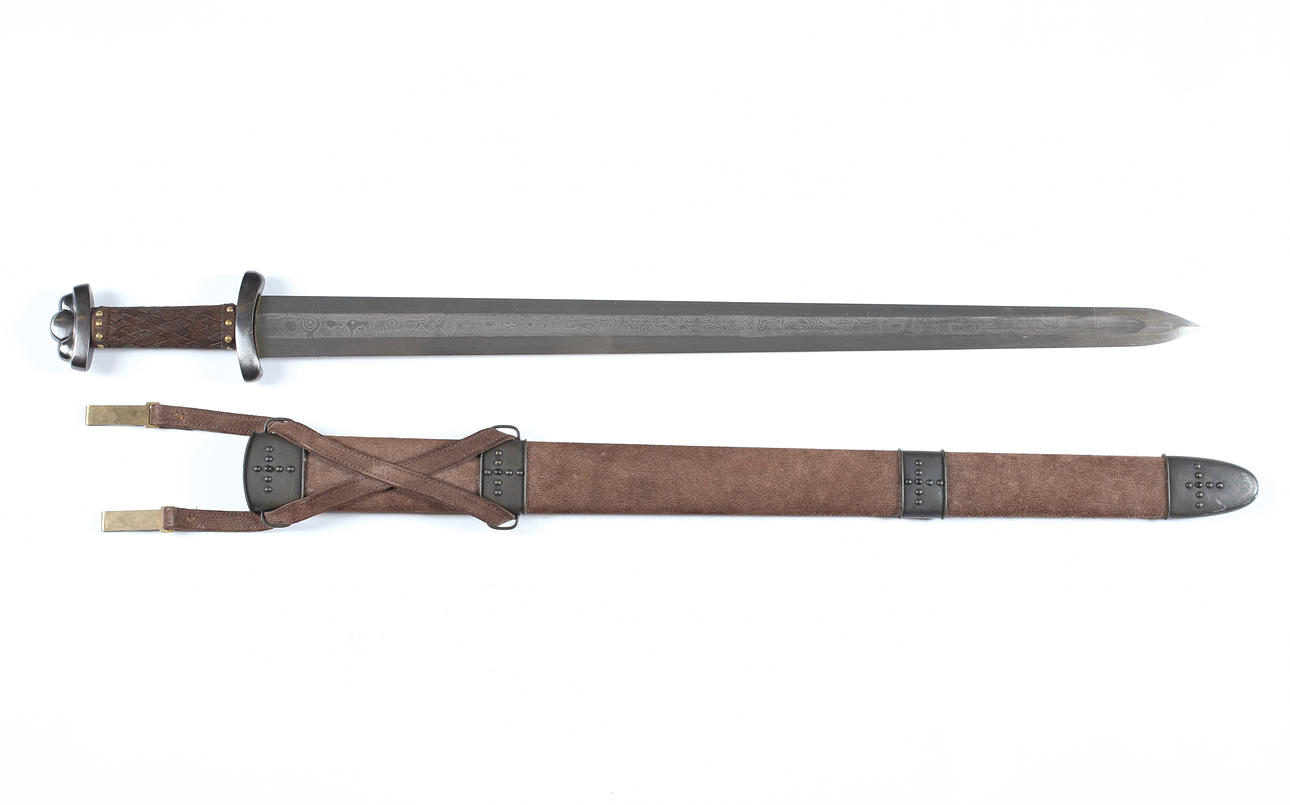 PRYDSVERD, Damaskus stål, "Godfreds Sværd", nutidig.