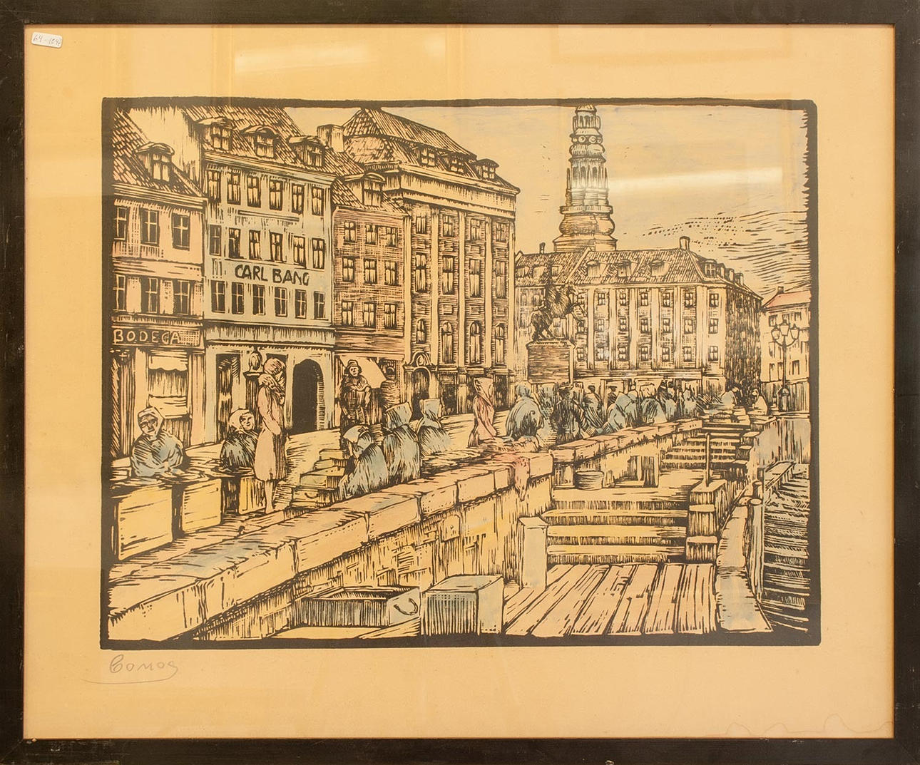 K. COMOS. Gammelstrand och Nikolai kyrka Köpenhamn.