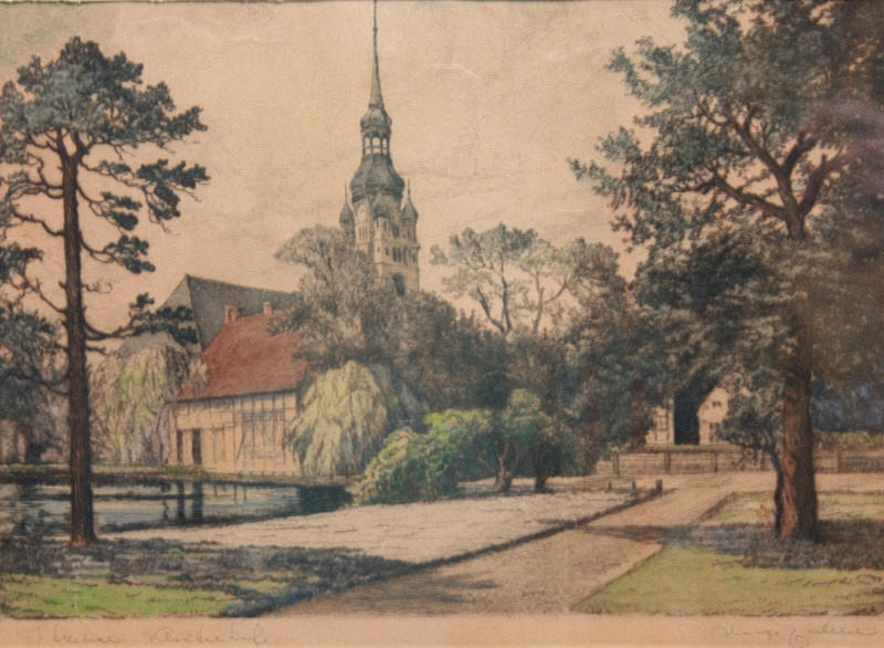 HUGO EICHLER. park with church.