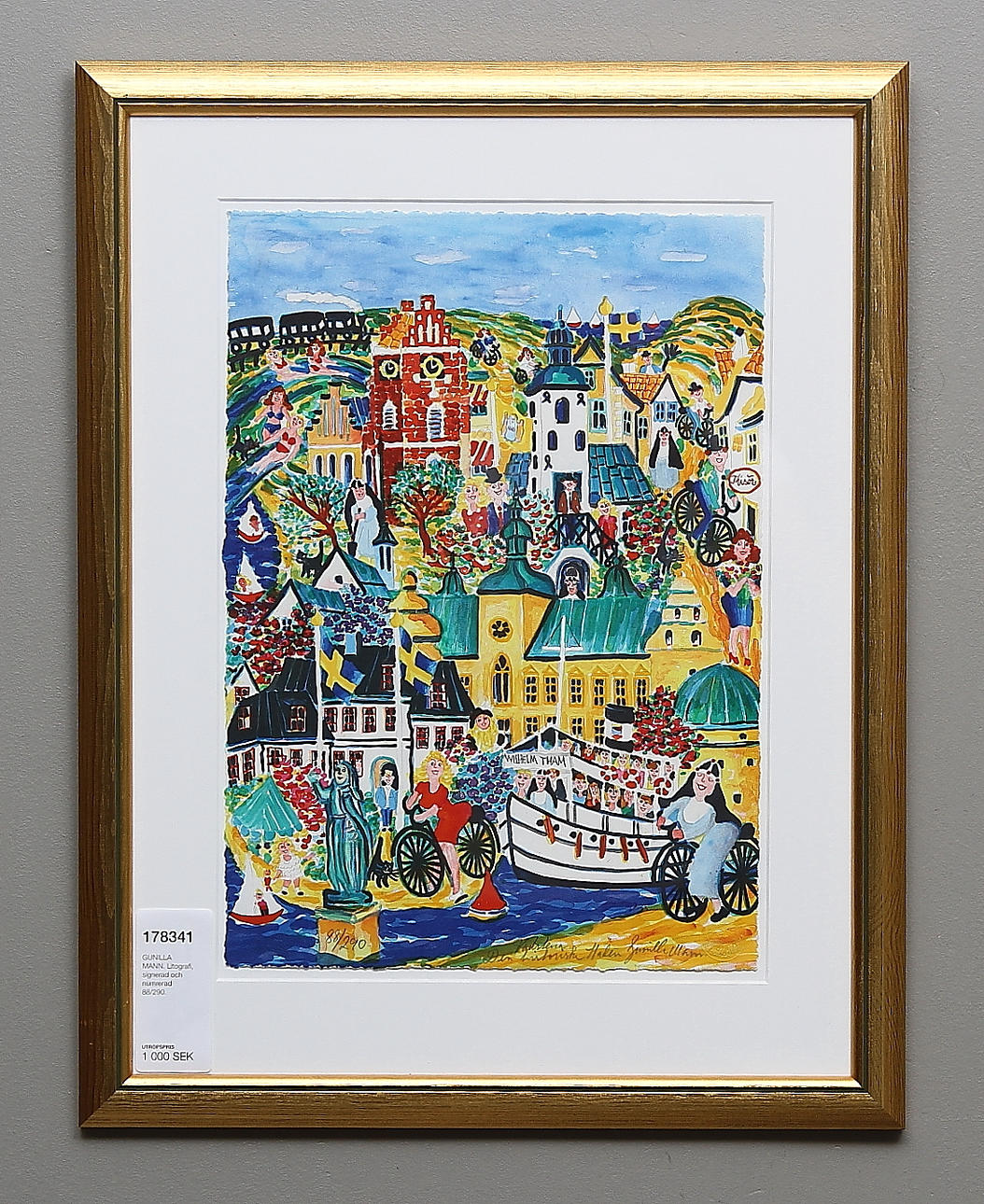 GUNILLA MANN. Litografi, signerad och numrerad 88/290.