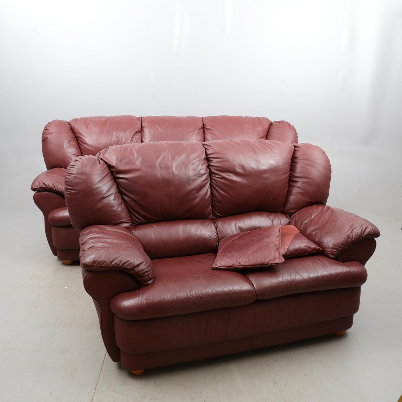 SOFAGRUPPE, LÆDER. 3+2.