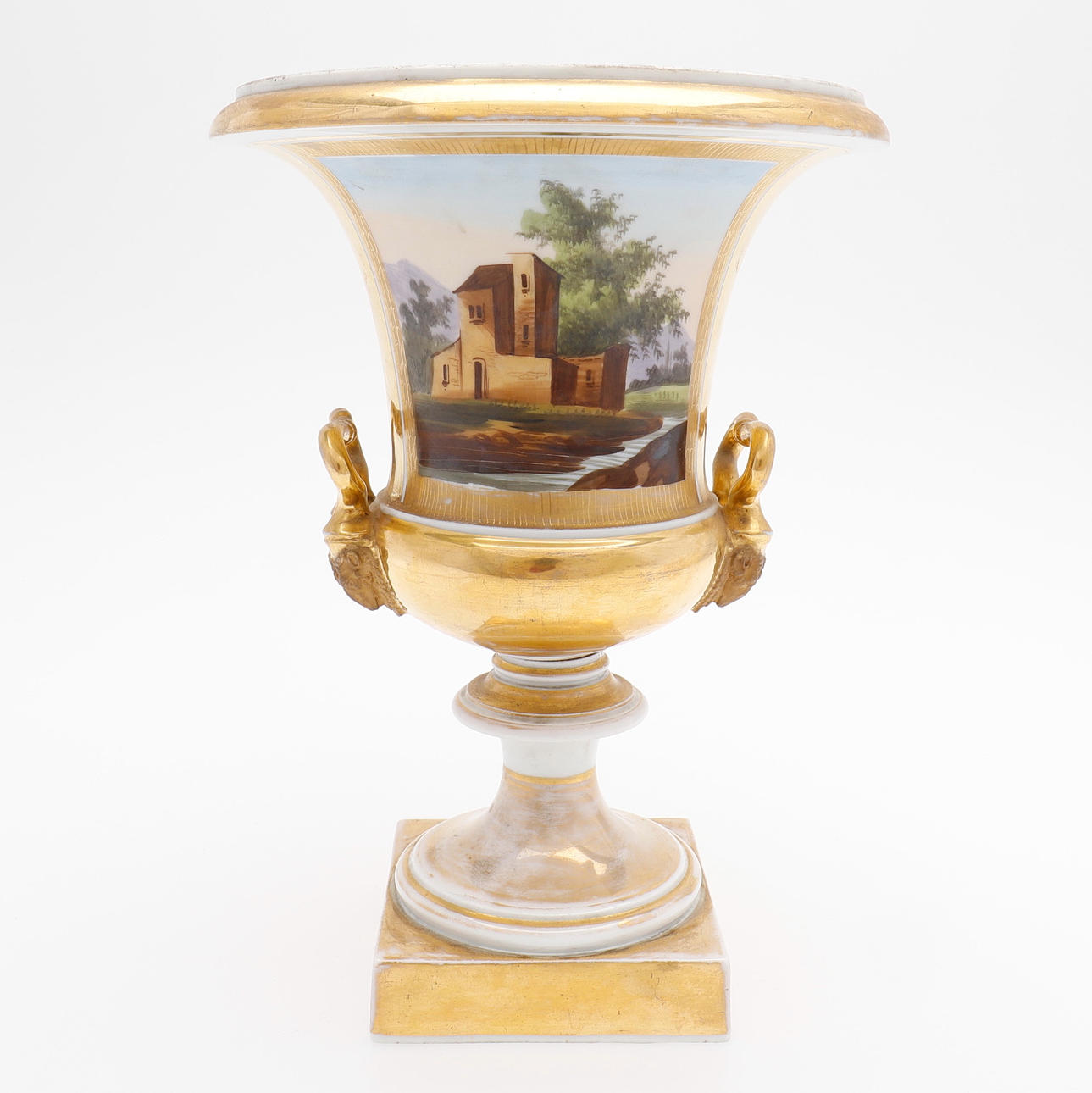 URNA, Empire, painted porcelain.