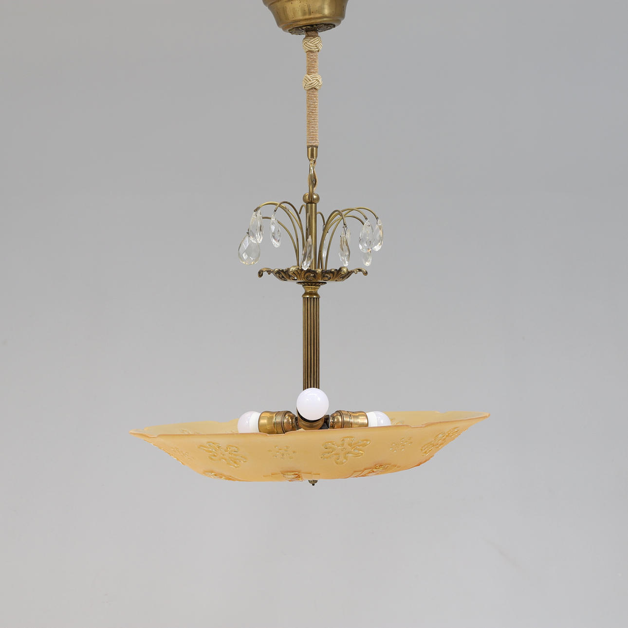 LÁMPARA DE TECHO, Zenith, década de 1900.