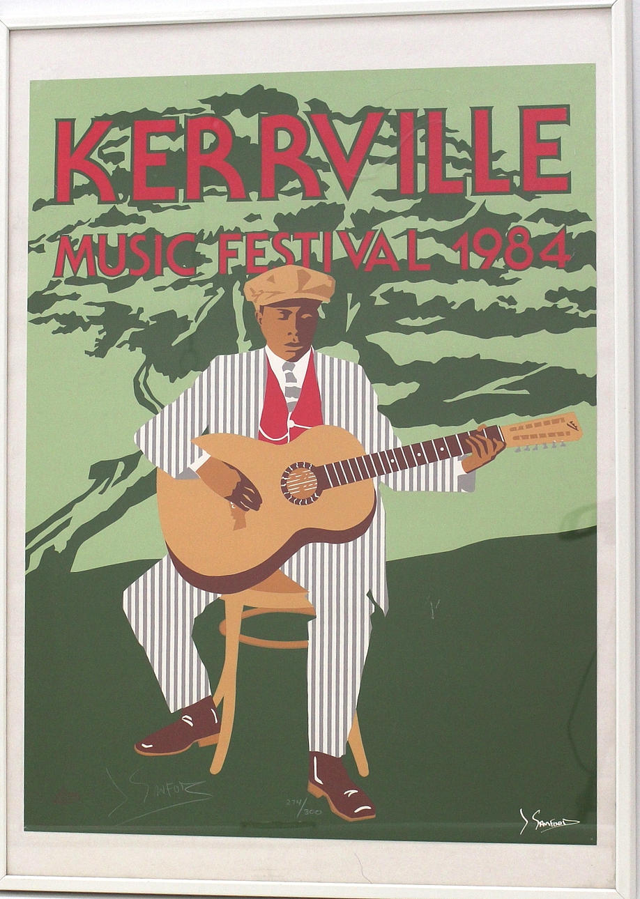 TAVLA litografi, Kerrville Musikfestivalen 1984, signerad S.Samford numrerad 214/300.
