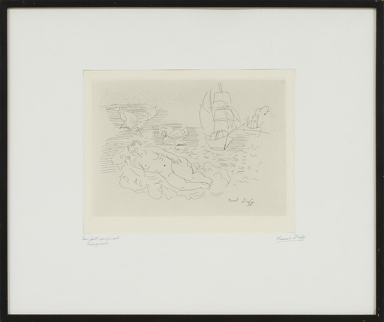 RAOUL DUFY, etsning, sign i plåten.