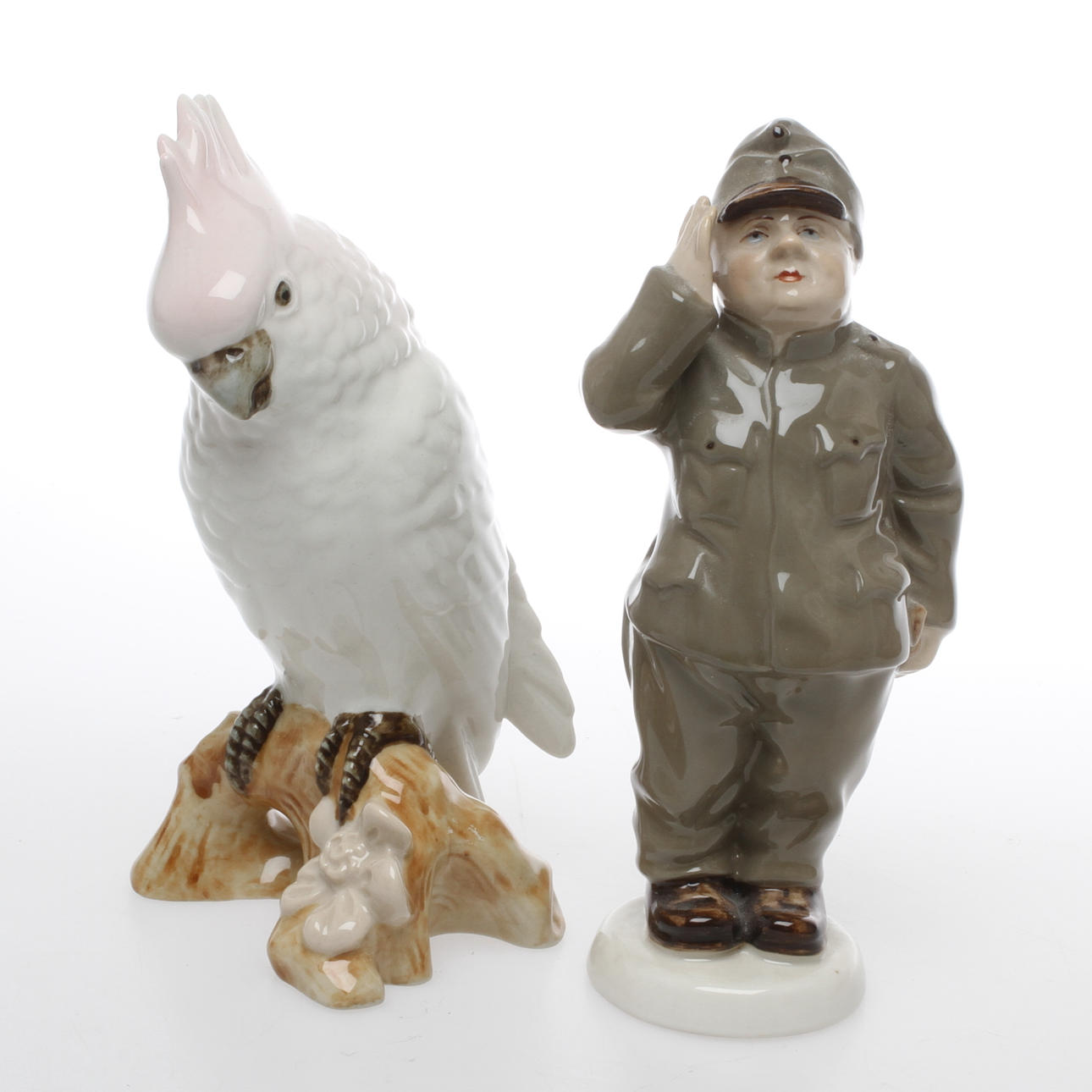 FIGURINER 2 st, porslin, Royal Dux.