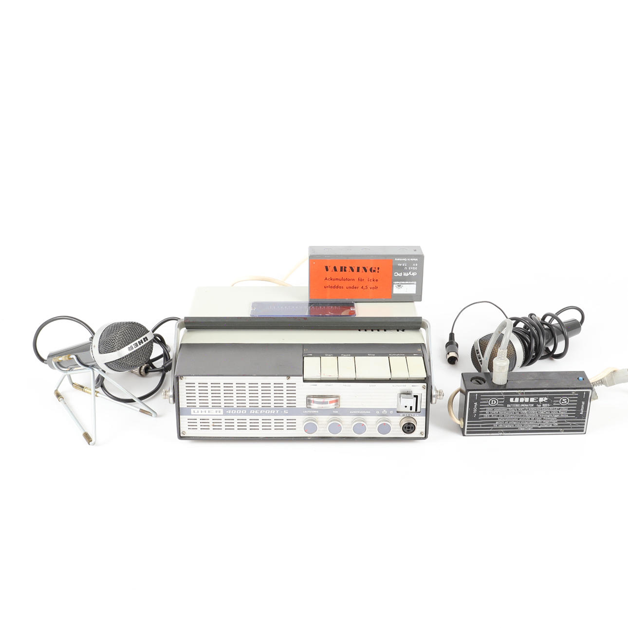 TAPE PLAYER, with accessories, Uher Report 4000, Germany.