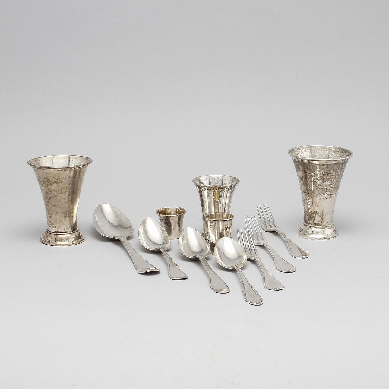 PARTI SILVER, 12 delar. Totalt vikt 800 gram.