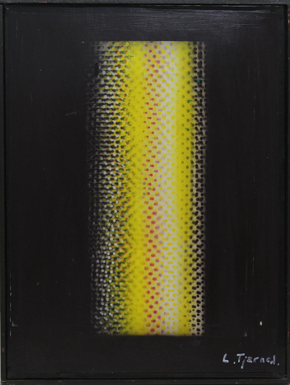 LEIF TJERNED. Komposition. Blandteknik. Signerad L Tjerned, även a tergo och dat -86.