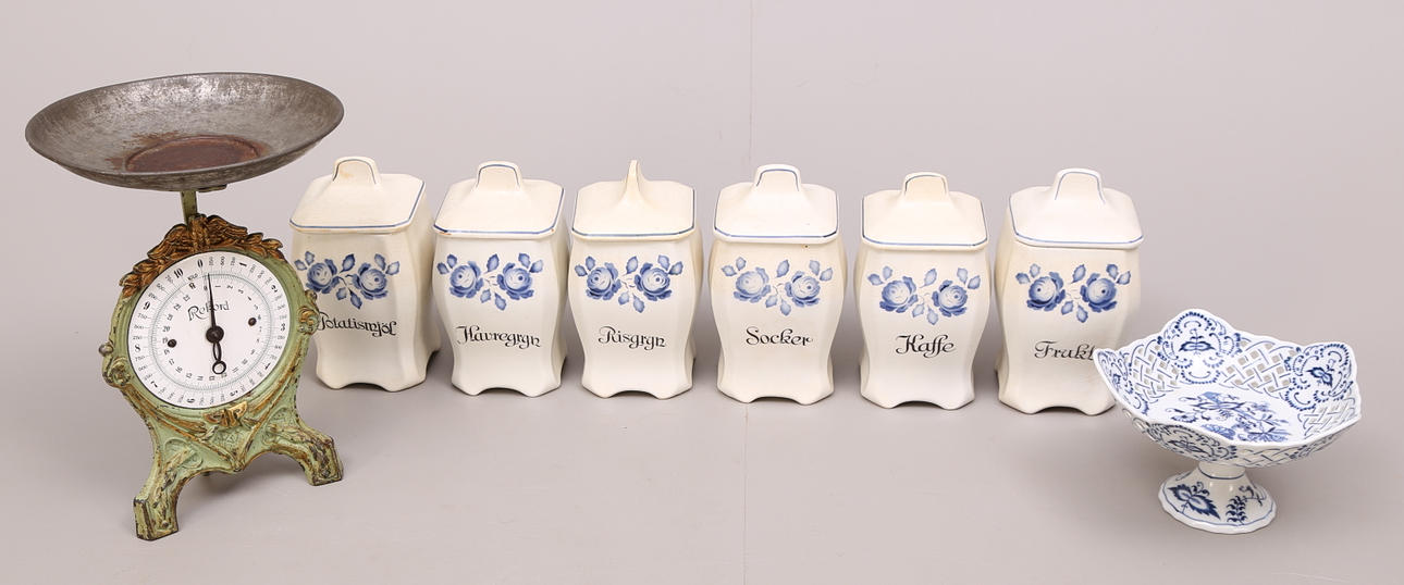 KRYDDBURKAR, 6 st + HUSHÅLLSVÅG + SKÅL.