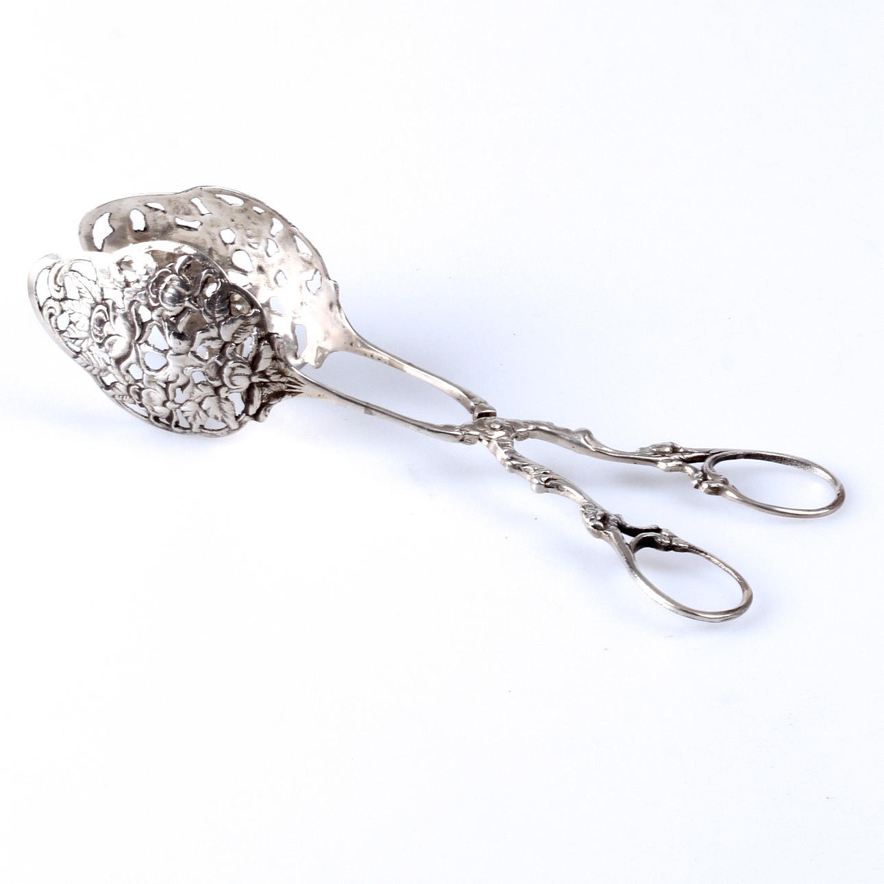 KAKTÅNG, silver, med dekor av rosor, JLH, Stockholm, 1952.