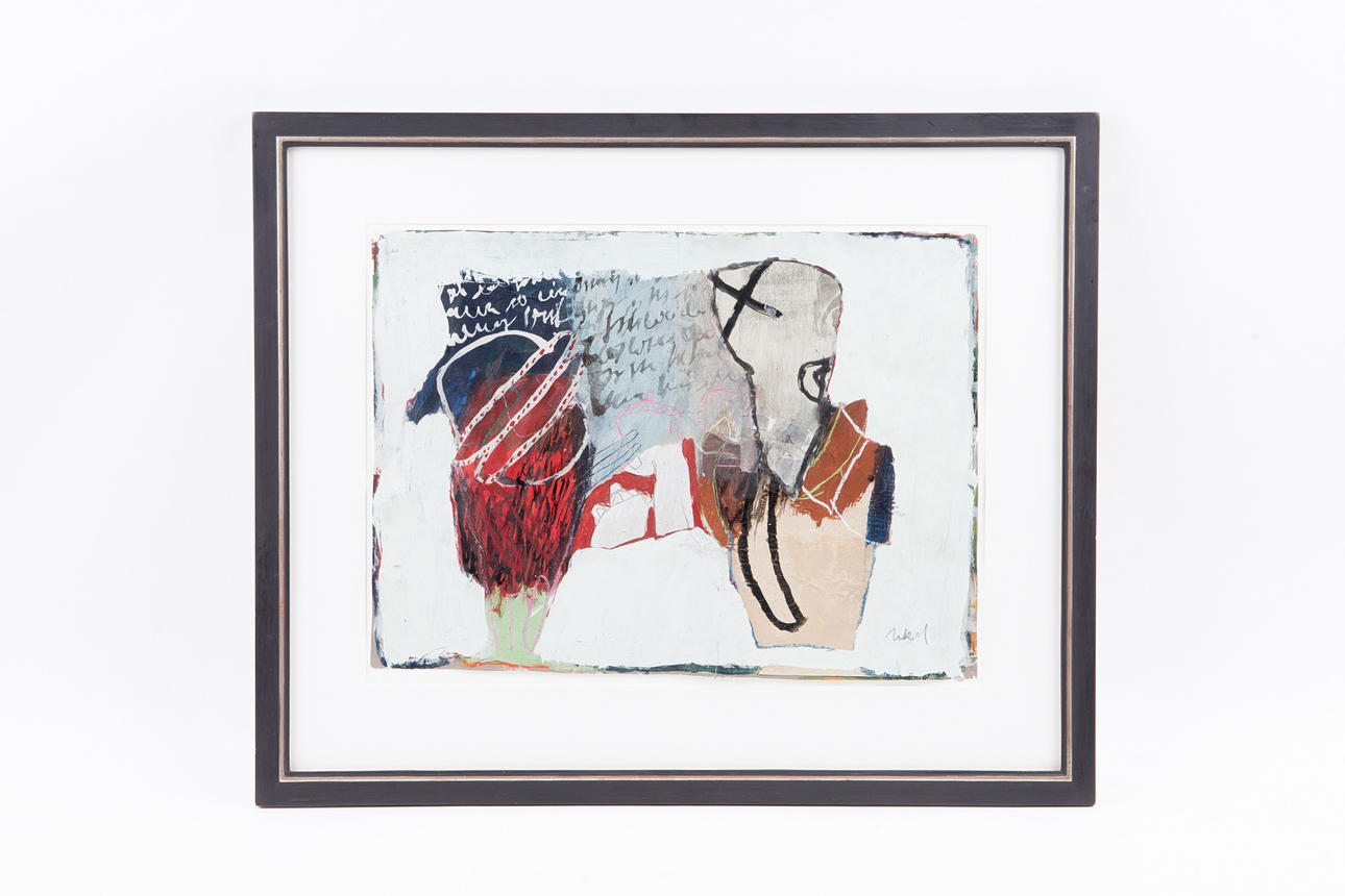 Ukendt kunstner, tegning, abstrakt komposition.