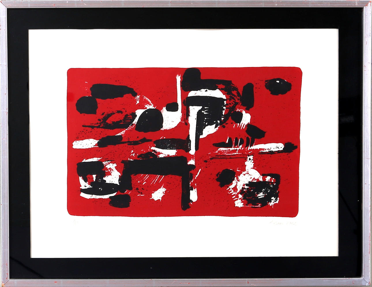 LEIDA RIVES. Abstrakt komposition, färglitografi, signerad o daterad L Rives 1962.