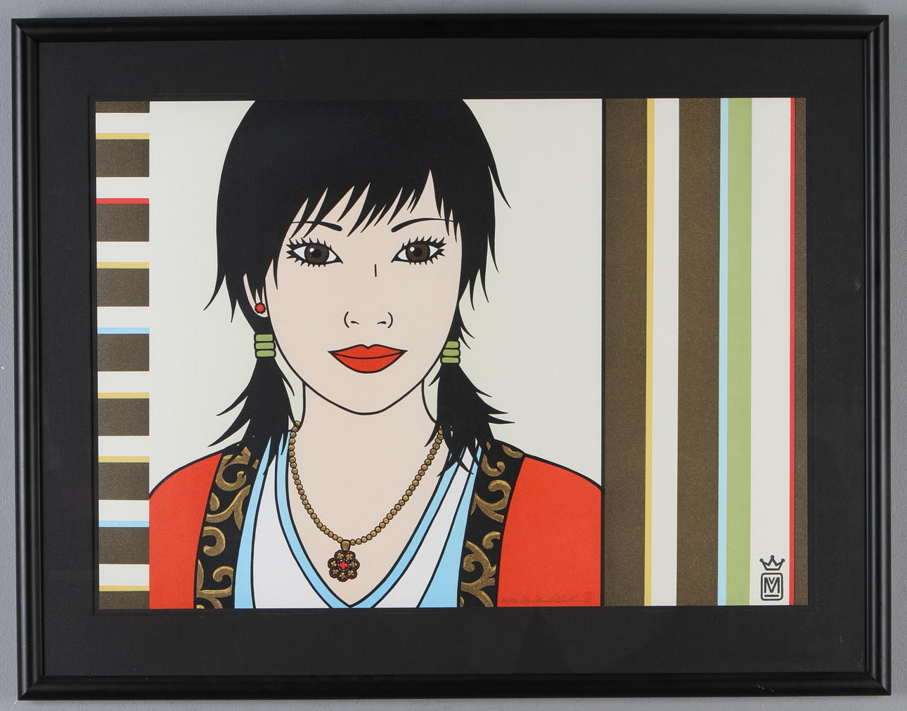 MARIA MANUELA VINTILESCU. "Akane", färgserigrafi, signerad samt numrerad 38/190.