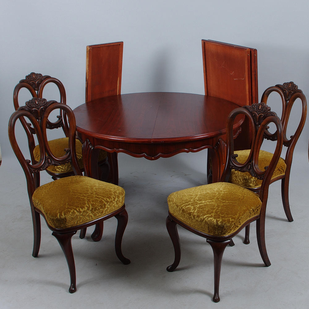 MATSALSGRUPP, mahogny, rokokostil.