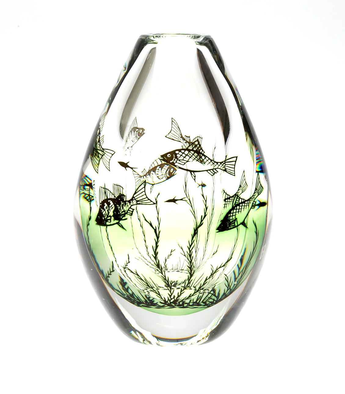 EDWARD HALD. Vas, "Fiskgraal", signerad och numrerad.