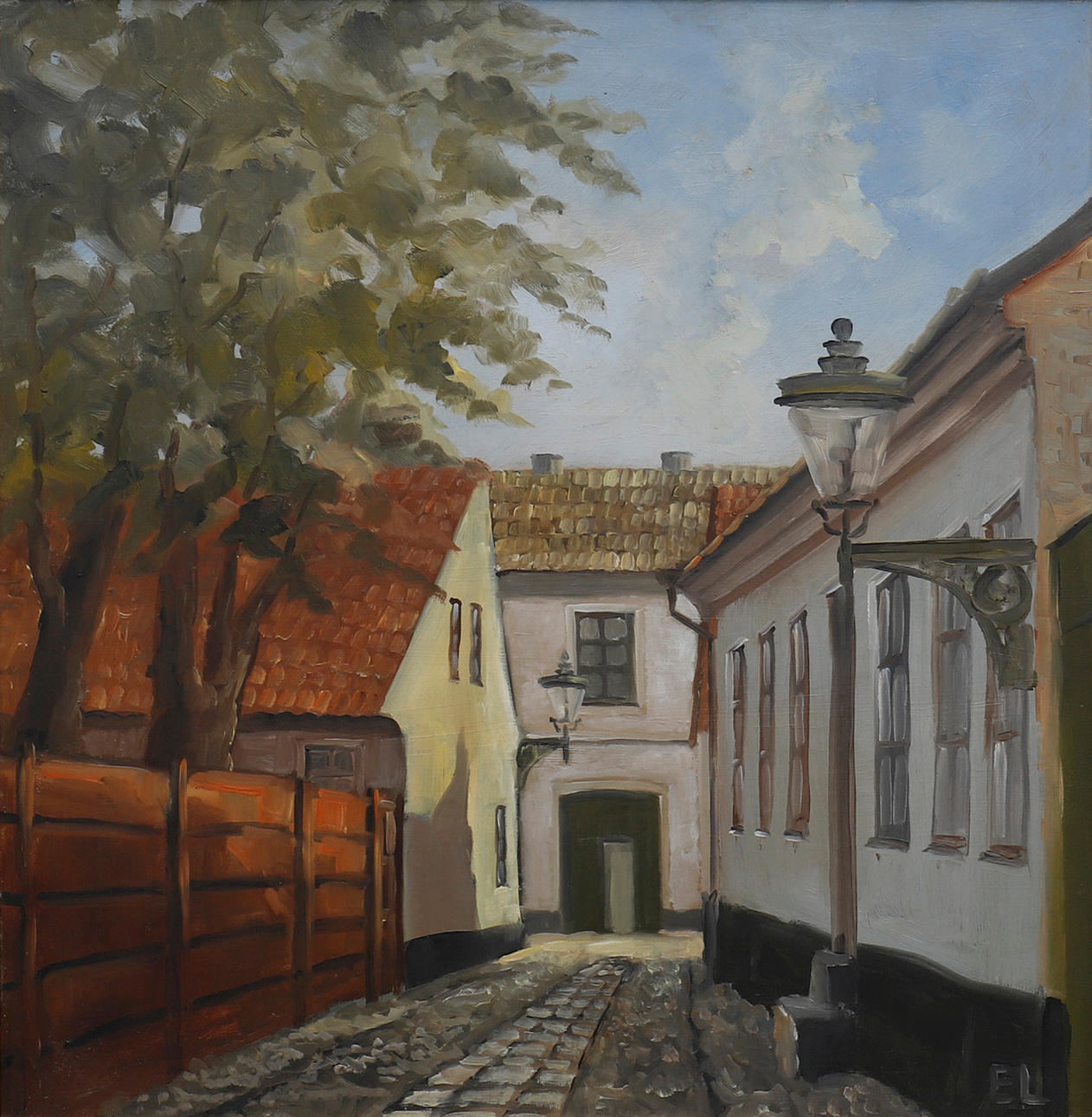 KARL-ERIK "LEDDE" LUNDBERG. MOTIF FROM LUND.