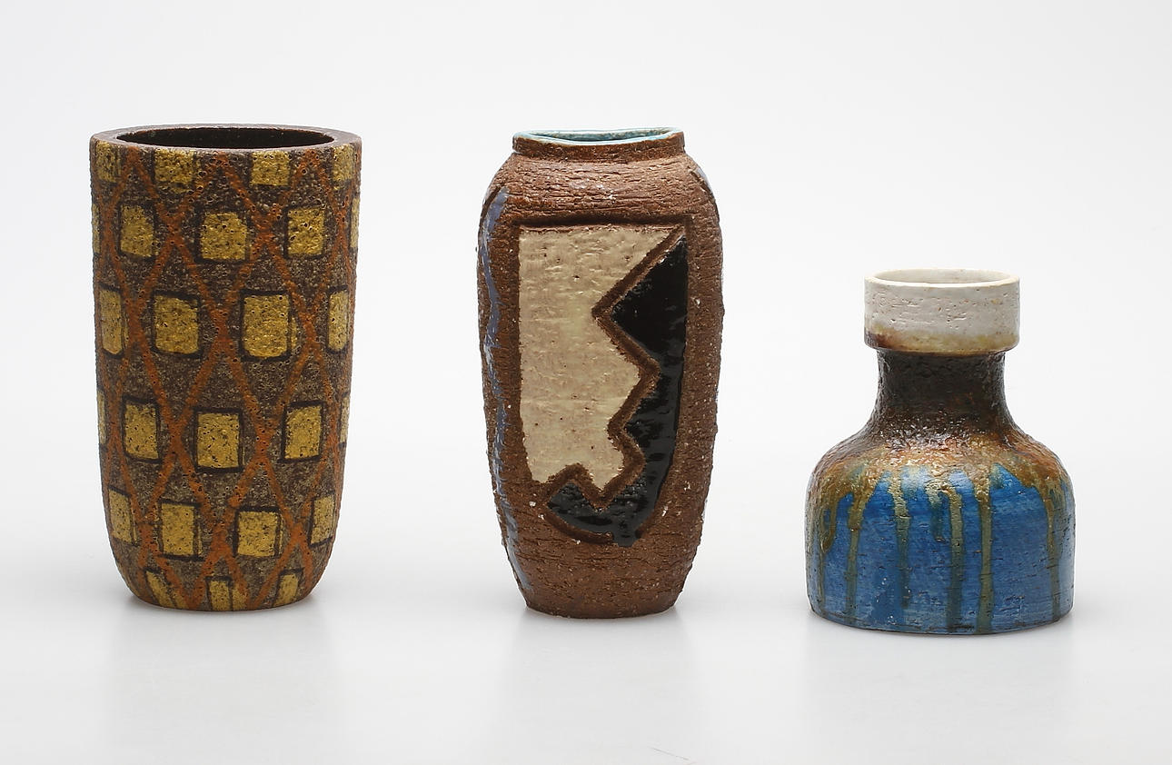 VASER, 3 st, keramik, Italien, bl.a. Marcello Fantoni.