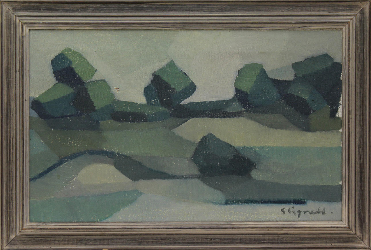 SVEN LIGNELL. Landskap. Olja på duk. Signerad S Lignell.