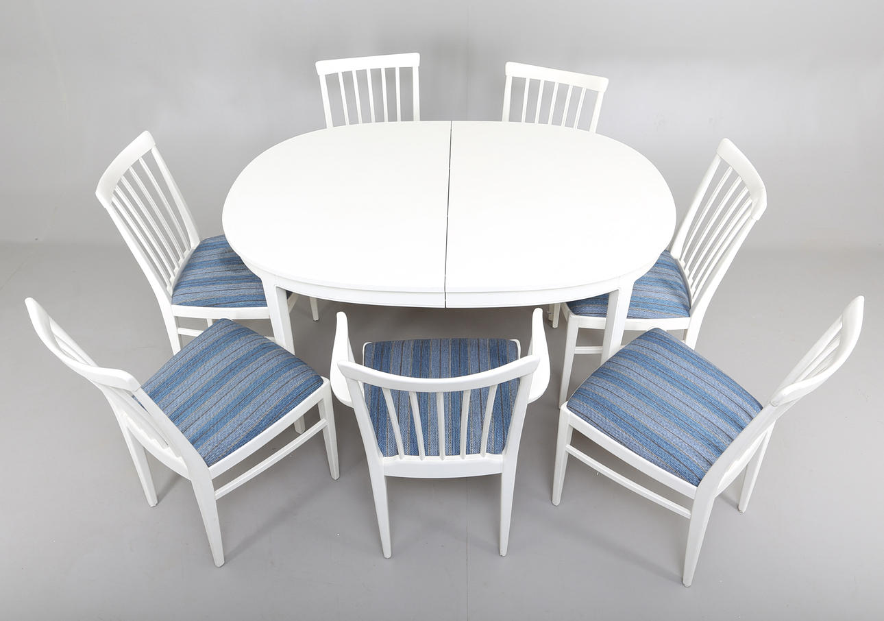 CARL MALMSTEN. MATSALSGRUPP 8 delar, "Herrgården", Bodafors.