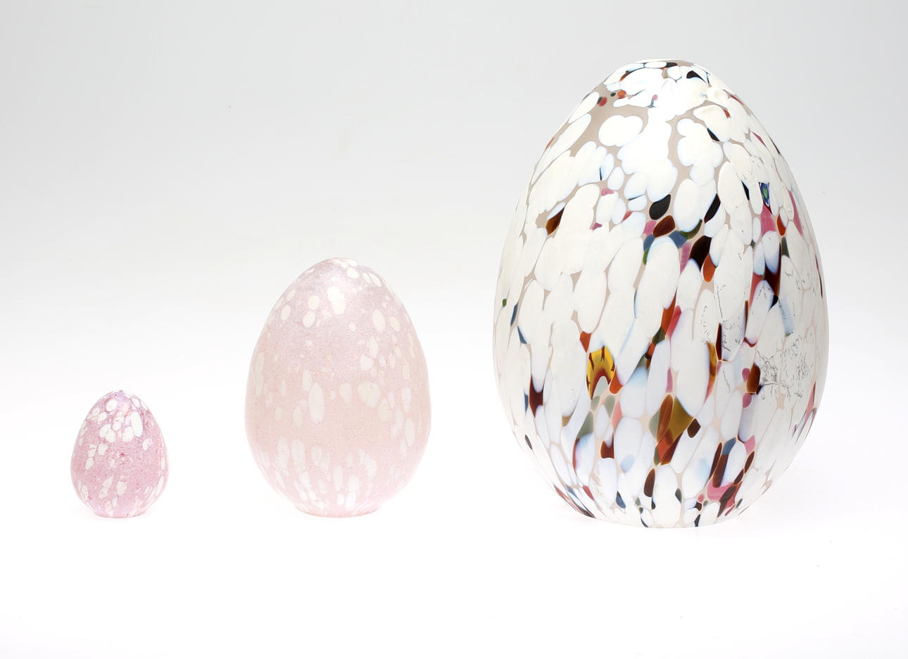 MONICA BACKSTRÖM. Svampar 3 st. Boda glasbruk.