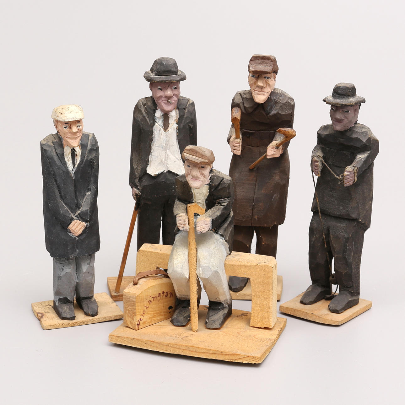 HOLZKERLE, 5 Stück, Nisse Mantorp.