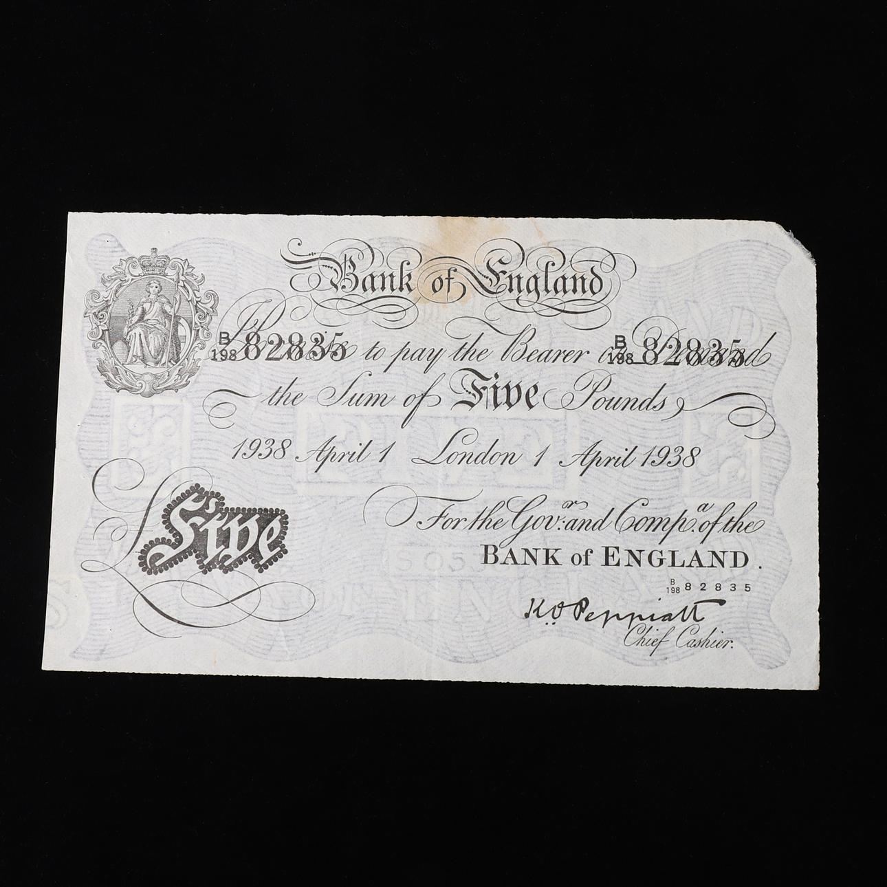 OPERATION BERNHARD. Sedel, 5 Pounds 1938.