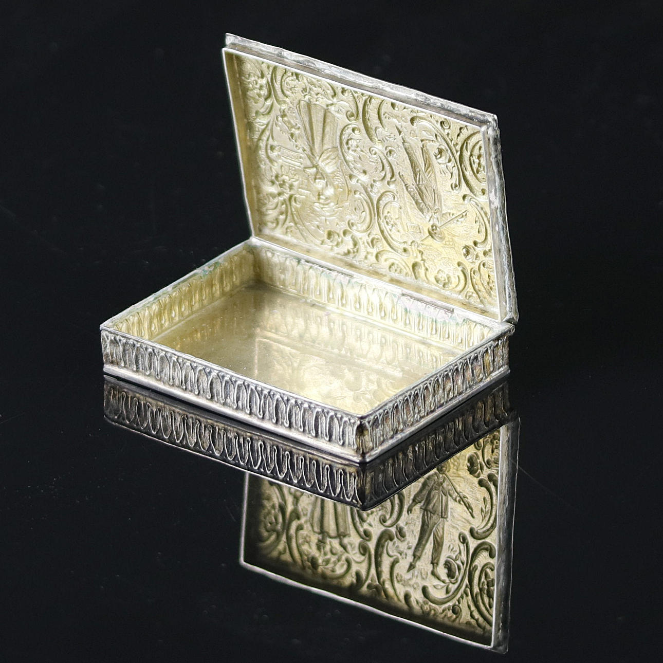 CIGARETTE case, silver 830, weight 105 gr, Carl Hoff 1928.