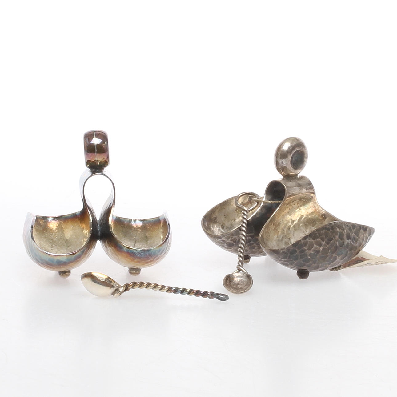 BORDSSET 2 st med skedar, silver, ORNO Polen.