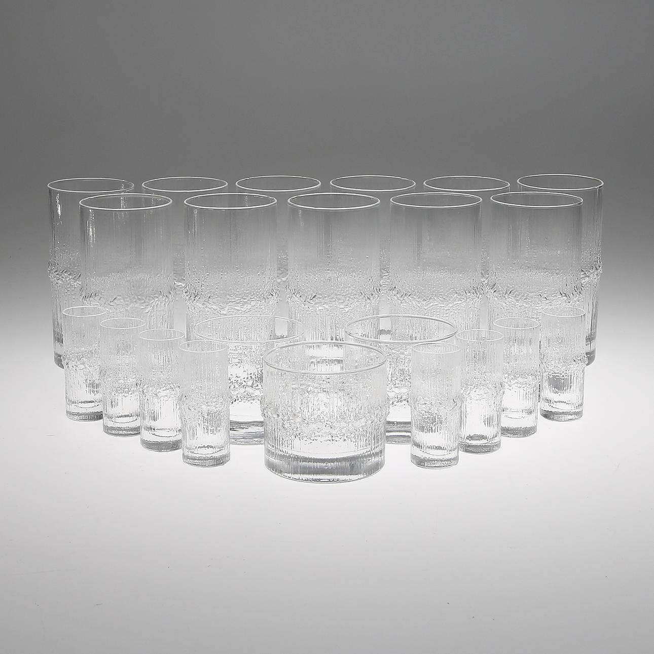 GLAS, 22 delar, "Niva", Tapio Wirkkala, Iittala.