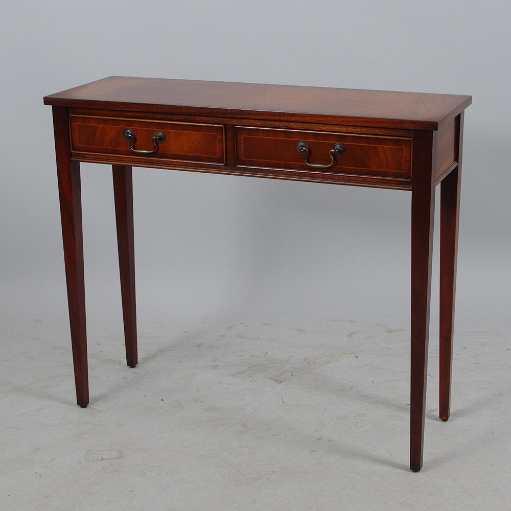 KONSOLBORD MED LÅDOR, mahogny, engelsk stil.