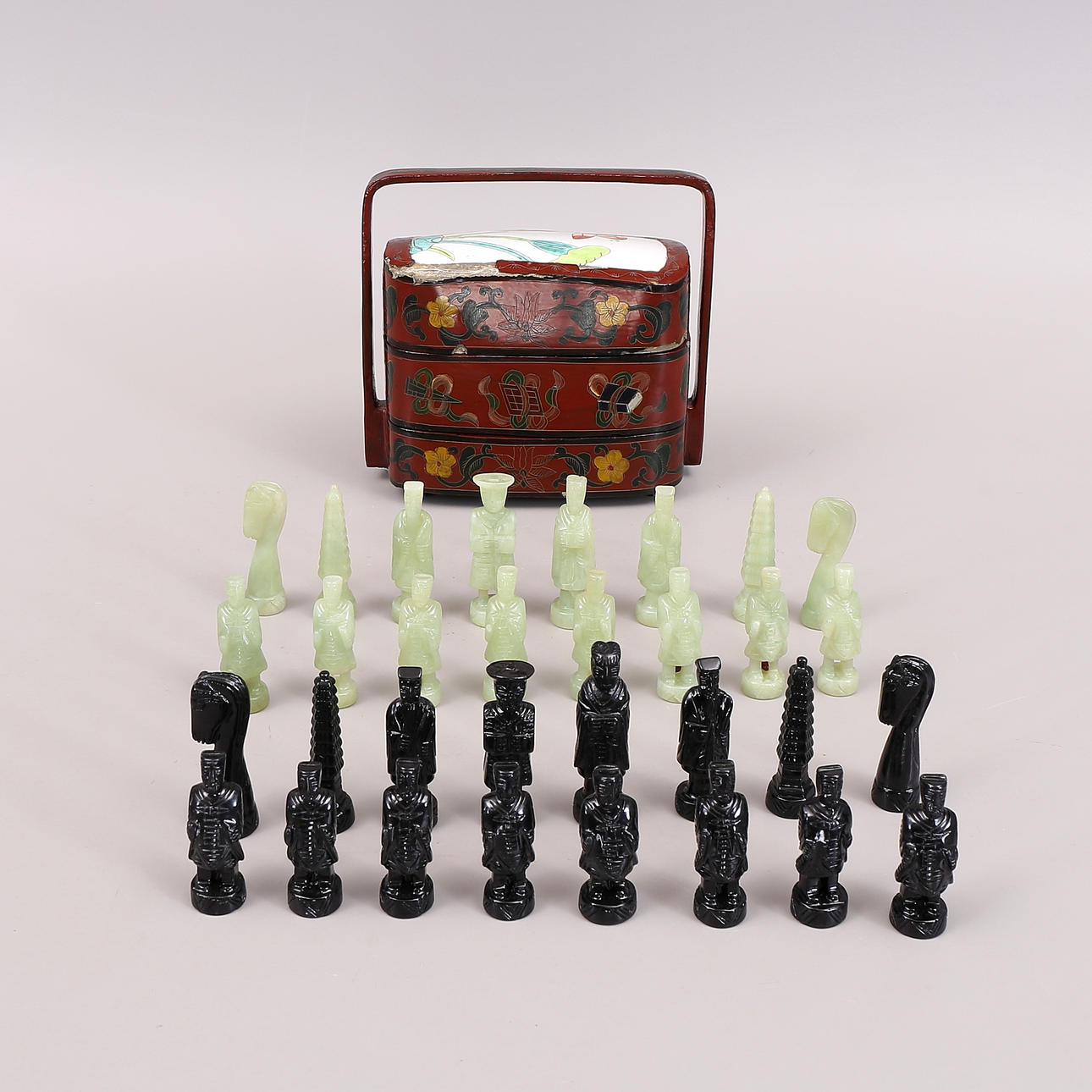 SKAKBRIKKER, KASSE, sten etc., Kina.