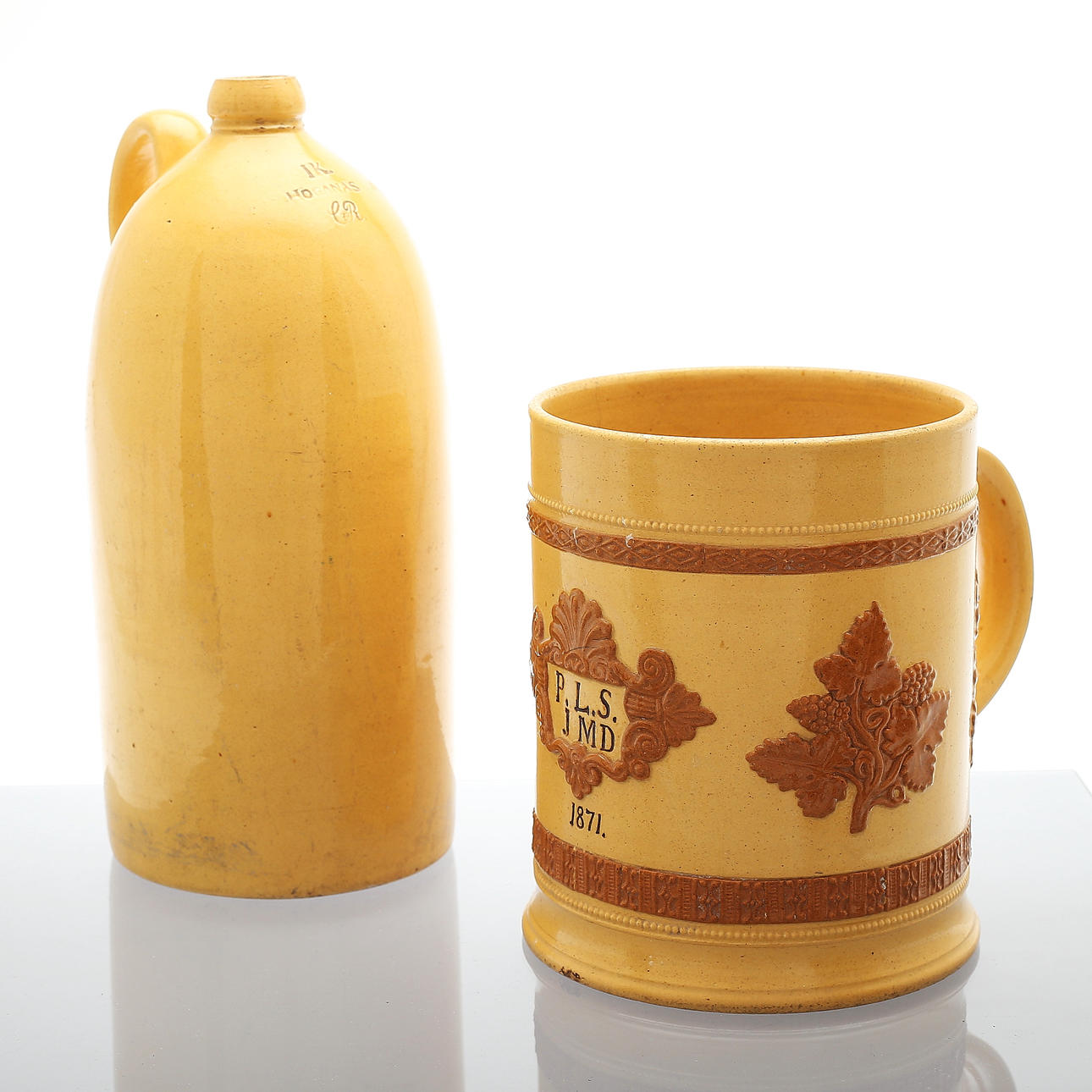 KRUS, SEJDEL, 2 dele, stentøj, Höganäs.