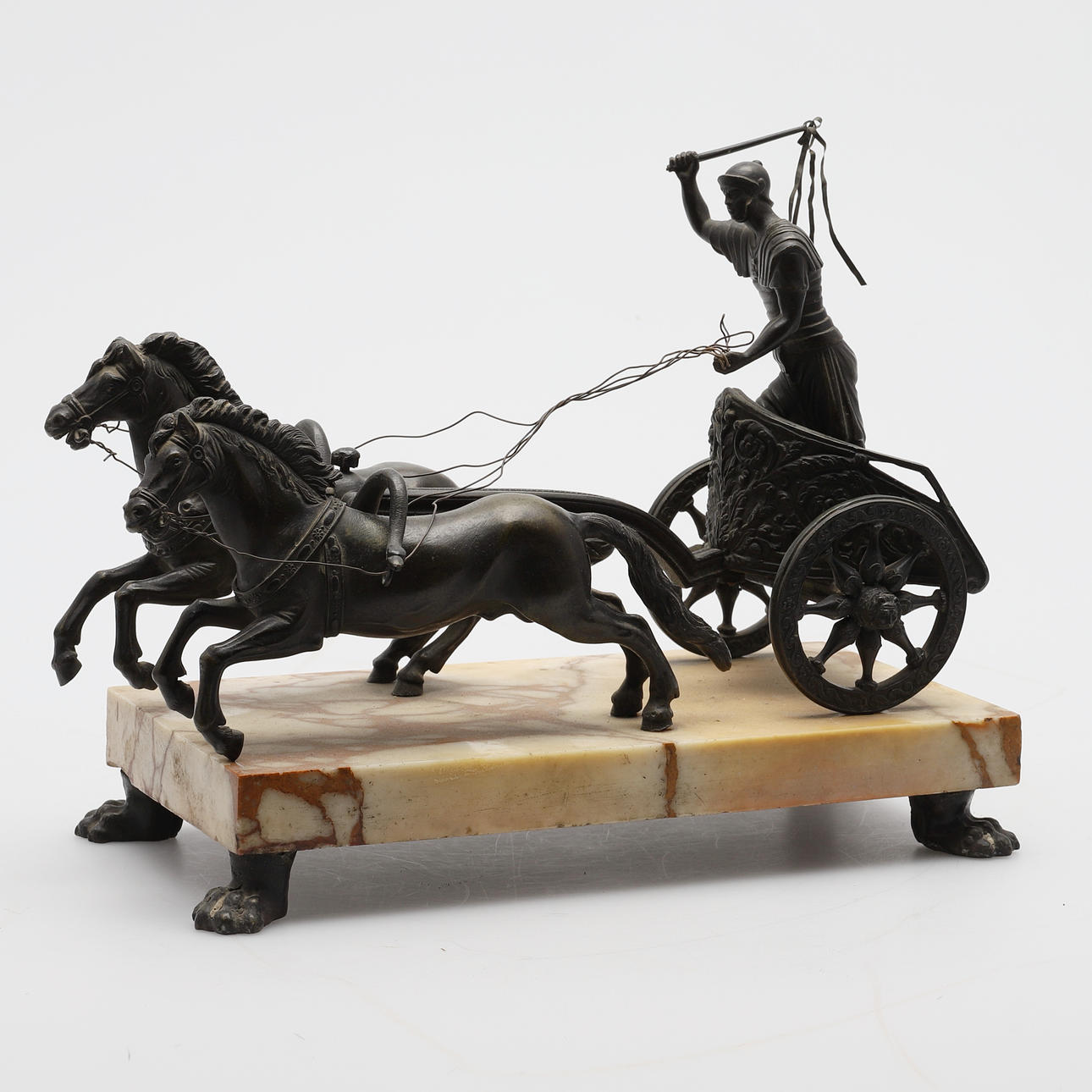 STATY, brons och marmor, 1800-tal.