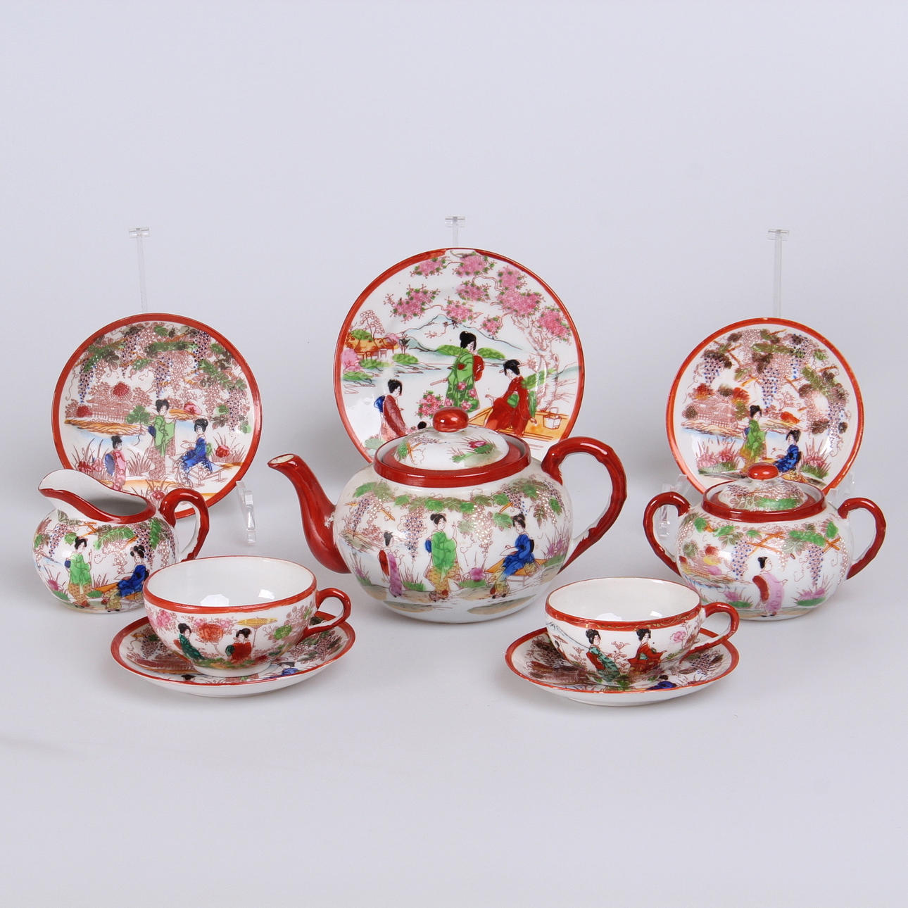 KAFFE-och TESERVIS, 69 delar, porslin, Japan, 1900-talets mitt.