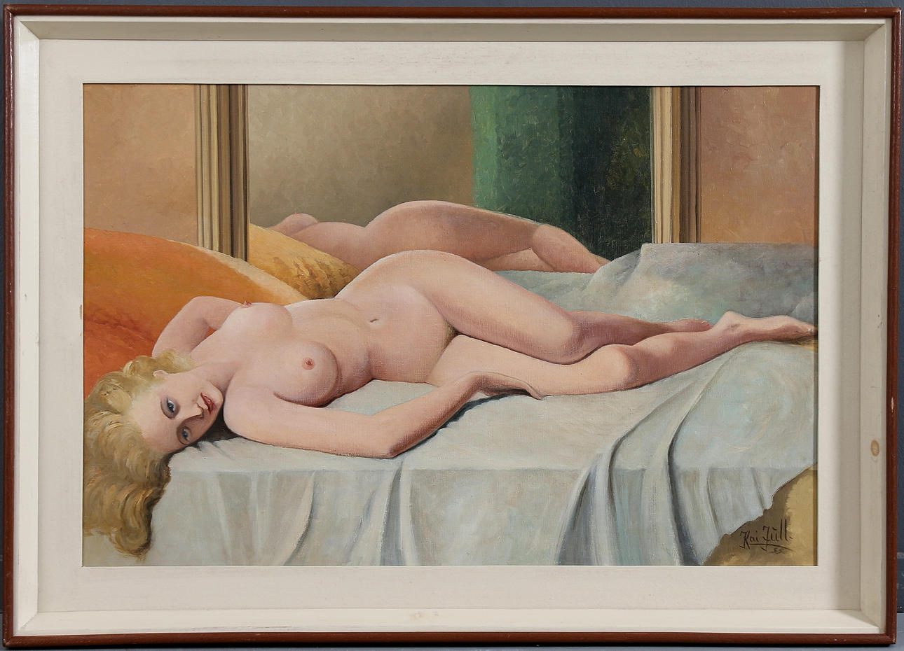 OIDENTIFIERAD KONSTNÄR. Olja på duk, signerad "Kai Jüll".